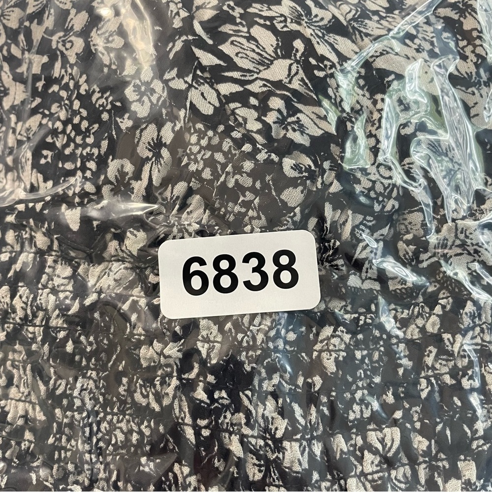 Anthropologie Marcella Tiered Midi Dress black white floral 26838 - Picture 15 of 15